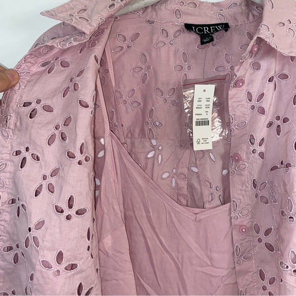 J. CREW Women's Spring Garden Eyelet Top Pale Orchid Sz 6 Pink NWT Coquette - Picture 8 of 9